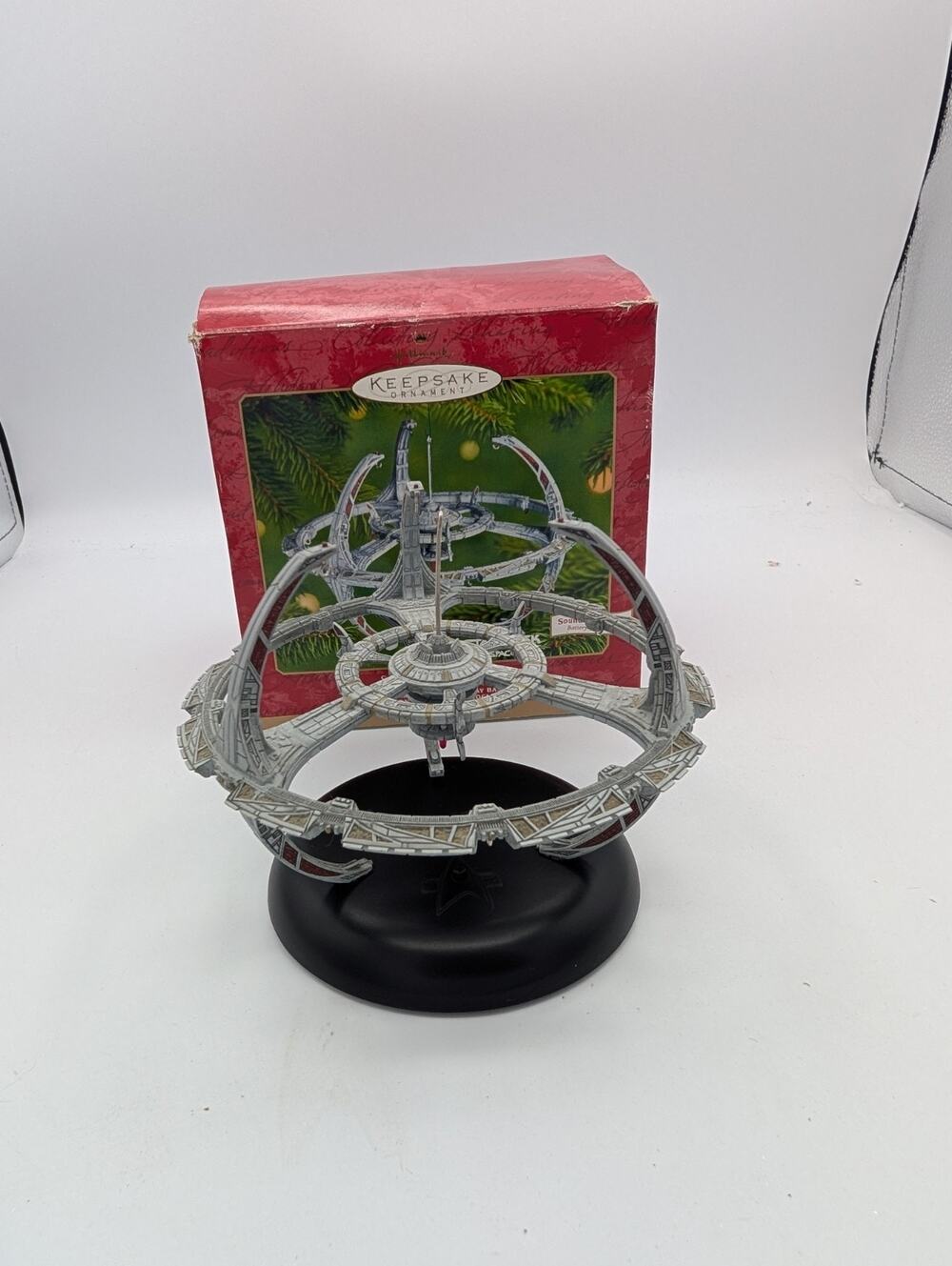 2001 Hallmark Keepsake Space Station Deep Space 9 Ornament Mint - Works MIB VTG